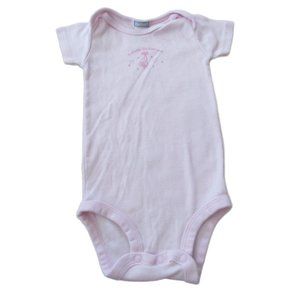 Carters One Piece Onesie Girls Size 9M Pink Short Sleeve Future Ballerina Infant